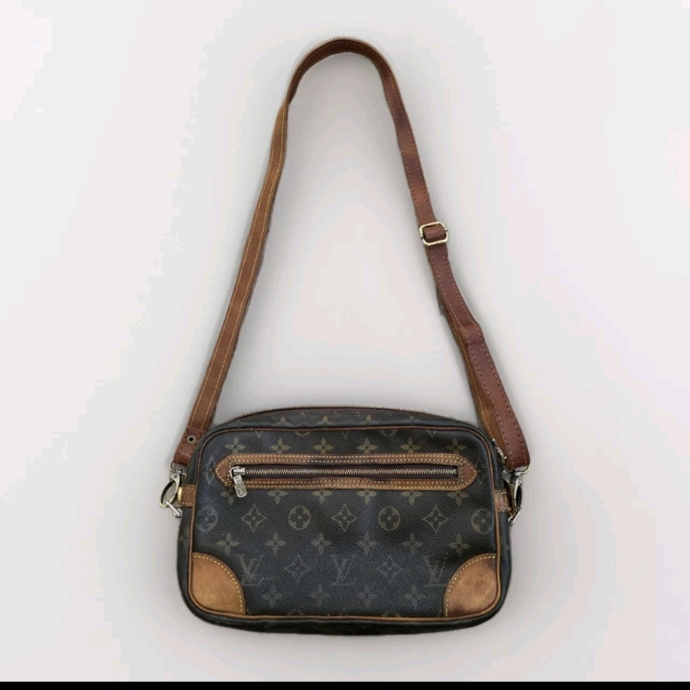 Louis Vuitton Monogram Black and Brown Crossbody Bag